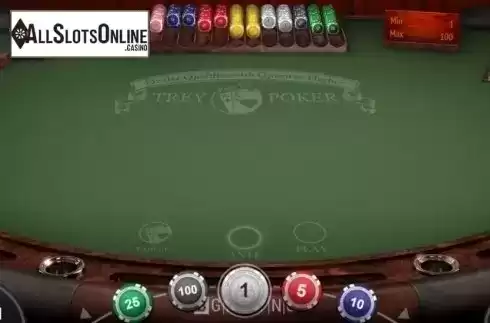 Game Screen 1. Trey Poker (BGaming) from BGAMING