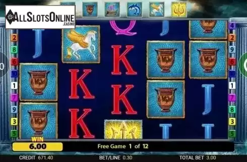 Free Spins Screen. Tridentia from Blueprint