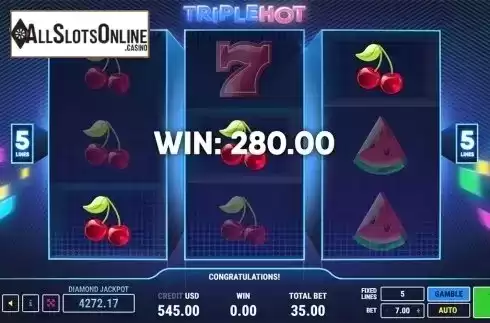 Win screen. Triple Hot	 from Fazi
