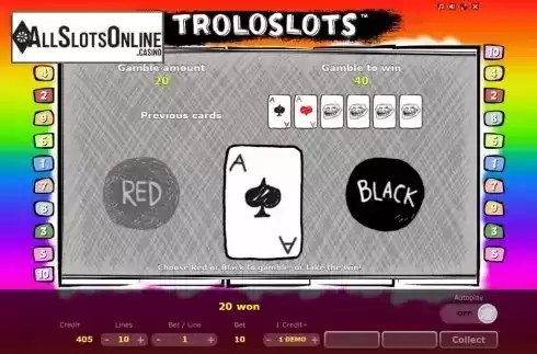 Gamble. Troloslots from Five Men Games