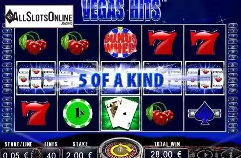 Intro Game screen. Vegas Hits from Bally