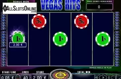 Multiplier screen . Vegas Hits from Bally