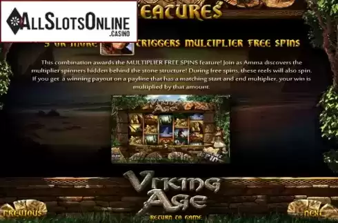 Paytable 3. Viking Age from Betsoft