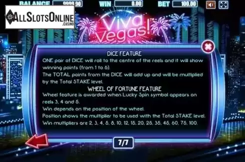Features 2. Viva Vegas from Allbet Gaming