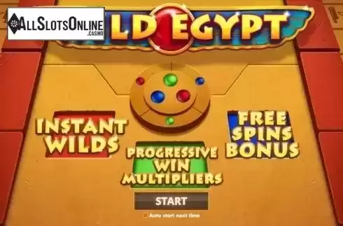 Intro Game screen. Wild Egypt from Cayetano Gaming