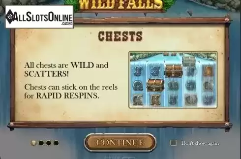 Start Screen. Wild Falls from Play'n Go