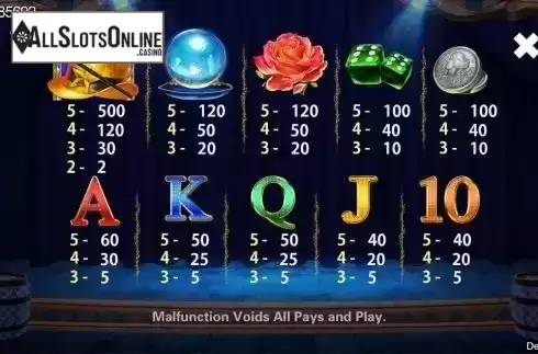 Paytable. Wild Magic (CQGaming) from CQ9Gaming