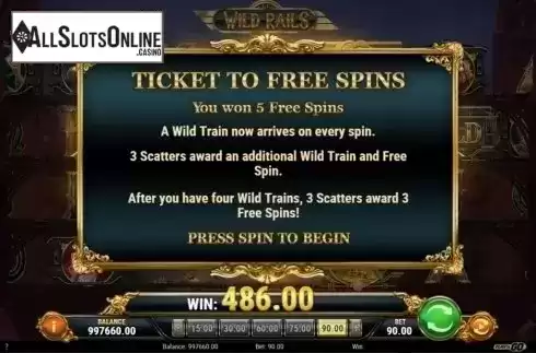 Free Spins 1. Wild Rails from Play'n Go