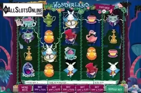 Win Screen . Wonderland (Gamesys) from Roxor Gaming