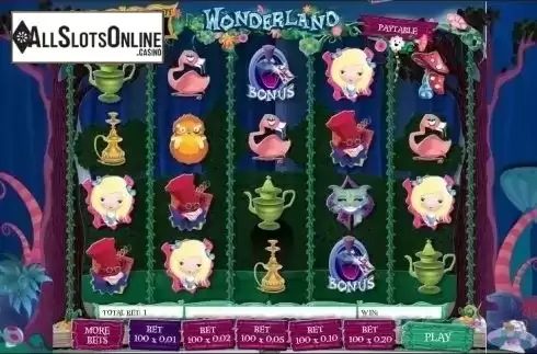 Game Workflow screen. Wonderland (Gamesys) from Roxor Gaming