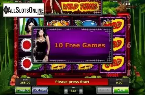 Free Spins. Wild Thing from Greentube