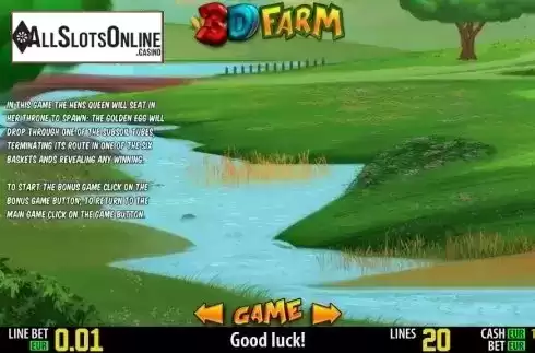 Paytable 3. 3D Farm HD from World Match