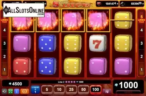 Win Screen 2. 5 Hot Dice from EGT