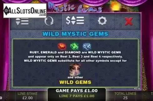 Paytable 2. Mystic Gems (GECO Gaming) from GECO Gaming