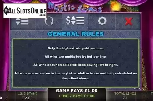 Paytable 4. Mystic Gems (GECO Gaming) from GECO Gaming