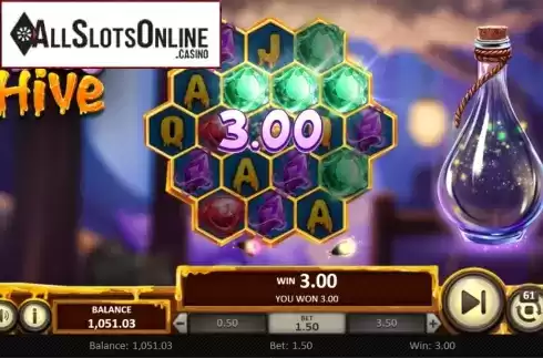 Win screen 1. Mystic Hive from Betsoft