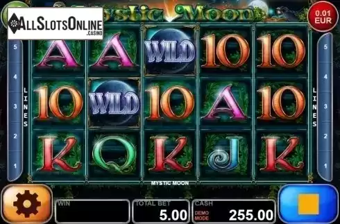 Wild Win screen. Mystic Moon (Casino Technology) from Casino Technology