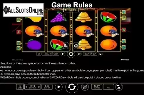 Game Rules. Magic Hot 4 from Wazdan