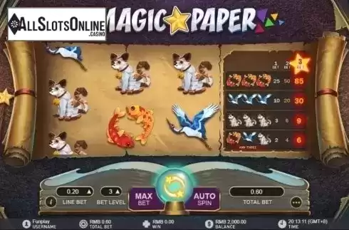 Game Screen. Magic Paper from GamePlay