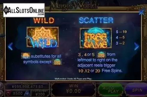 Wild & Scatter. Magic World from CQ9Gaming