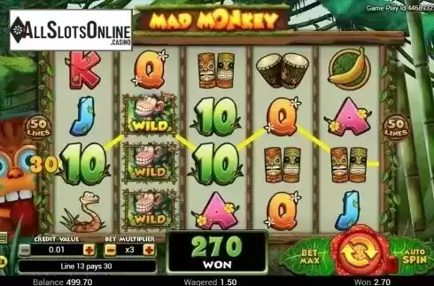 Win Screen . Mad Monkey from TOP TREND GAMING