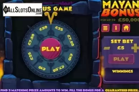 Bonus Wheel. Mayan Bonus from Instant Win Gaming