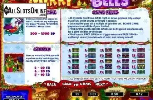 Paytable 2. Merry Bells from Pragmatic Play