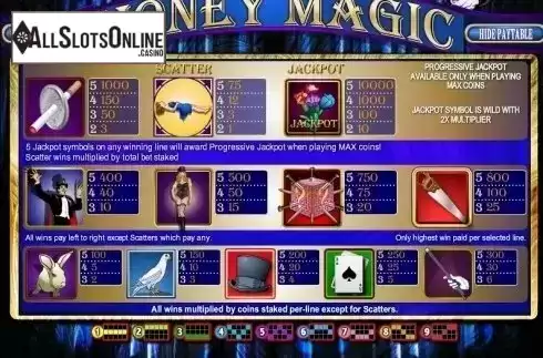Screen2. Money Magic from Rival Gaming