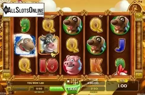 Win Screen . Money Farm from GameArt