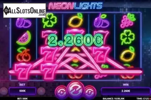 Win Screen 1. Neon Lights from Green Jade Games