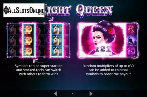 Start Screen. Night Queen from iSoftBet