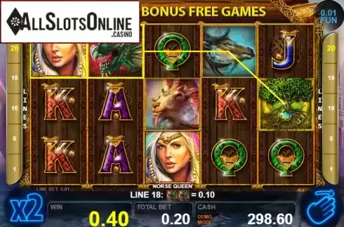 Win screen 1. Norse Queen from Casino Technology