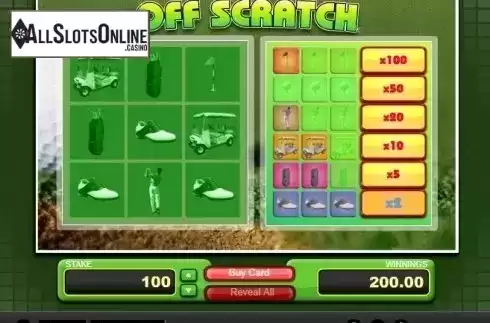 Win Screen. Off Scratch from 1X2gaming