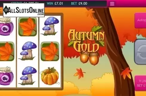 Scatter win screen. Autumn Gold from Eyecon