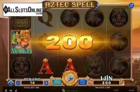 Win Screen. Aztec Spell from Spinomenal