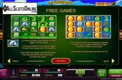 Free Spins. Anotherland from Belatra Games