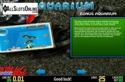 Paytable 3. Aquarium HD from World Match