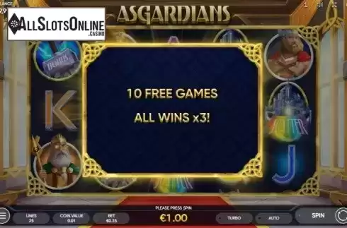 Free Spins 1. Asgardians from Endorphina