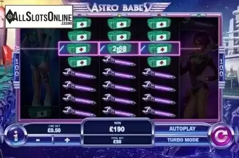 Win screen. Astro Babes from Playtech