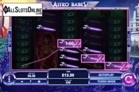 Low Win screen. Astro Babes from Playtech