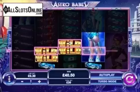 Wild Win screen. Astro Babes from Playtech
