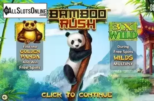 Start Screen. Bamboo Rush from Betsoft