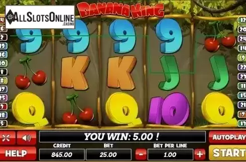 Win Screen. Banana King from PlayPearls