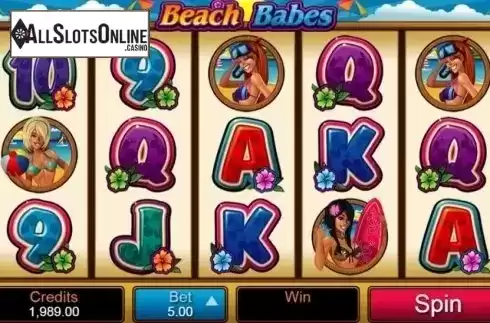 Reel screen. Beach Babes from Microgaming