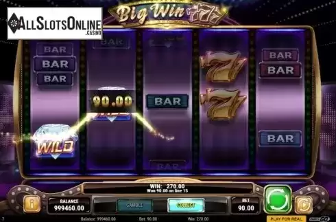 Win Screen. Big Win 777 from Play'n Go
