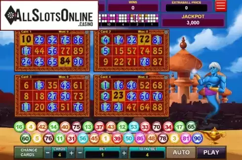 Win Screen. Bingo Genie from Caleta Gaming