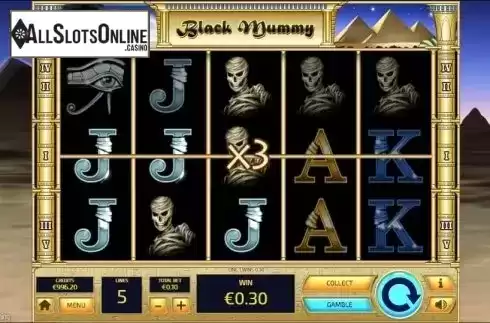 Multiplier screen . Black Mummy from Tom Horn Gaming