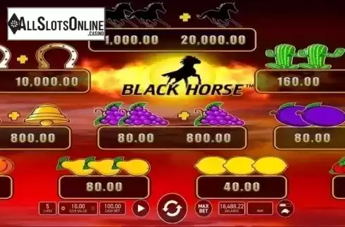 Paytable. Black Horse from Wazdan