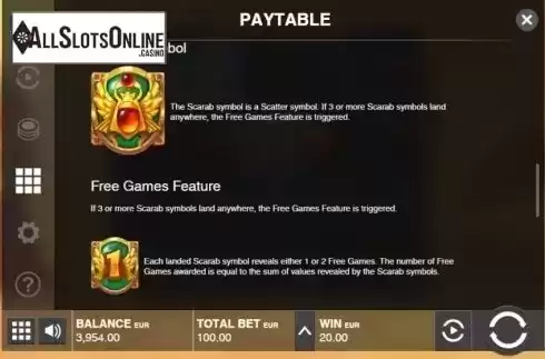 Paytable 3. Blaze Of Ra from Push Gaming