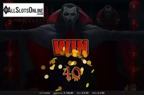 Win Screen. Blood Money from Concept Gaming